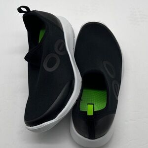 OOFOS Black and White Athletic Shoes